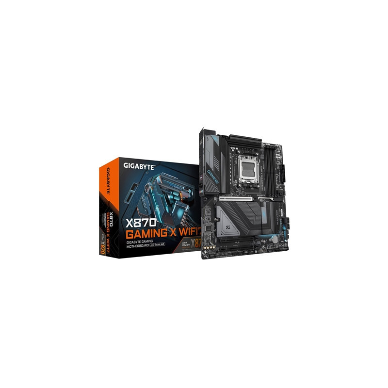 Gigabyte X870 GAMING X WIFI7 AMD AM5 Socket Motherboard  ATX  4x DDR5 Slots  3x M.2 Sockets  3x USB-C Port  Fitted I/O Shield  2