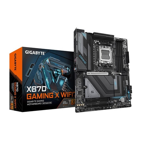 Gigabyte X870 GAMING X WIFI7 AMD AM5 Socket Motherboard  ATX  4x DDR5 Slots  3x M.2 Sockets  3x USB-C Port  Fitted I/O Shield  2