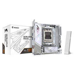 Gigabyte X870I AORUS PRO ICE AMD AM5 Socket Motherboard  Mini-ITX  2x DDR5 Slots  2x M.2 Sockets  3x USB-C Port  Fitted I/O Shie