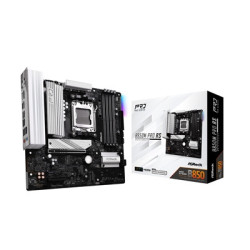 ASRock B850M Pro RS AMD AM5 Socket Motherboard  Micro-ATX  4x DDR5 Slots  3x M.2 Sockets  Fitted I/O Shield  2.5GbE LAN  1x Disp