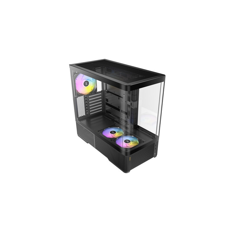 Antec Constellation C6 Curve ARGB Mid Tower Gaming PC Case  3-Sided Curved Tempered Glass  3 Pre-Installed ARGB PWM Fans  USB-C 
