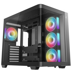 DeepCool CG530U 4F Case Black  Mid- Tower  2x USB 3.0  Tempered Glass Side Window Panel  ITX/Micro ATX/ATX