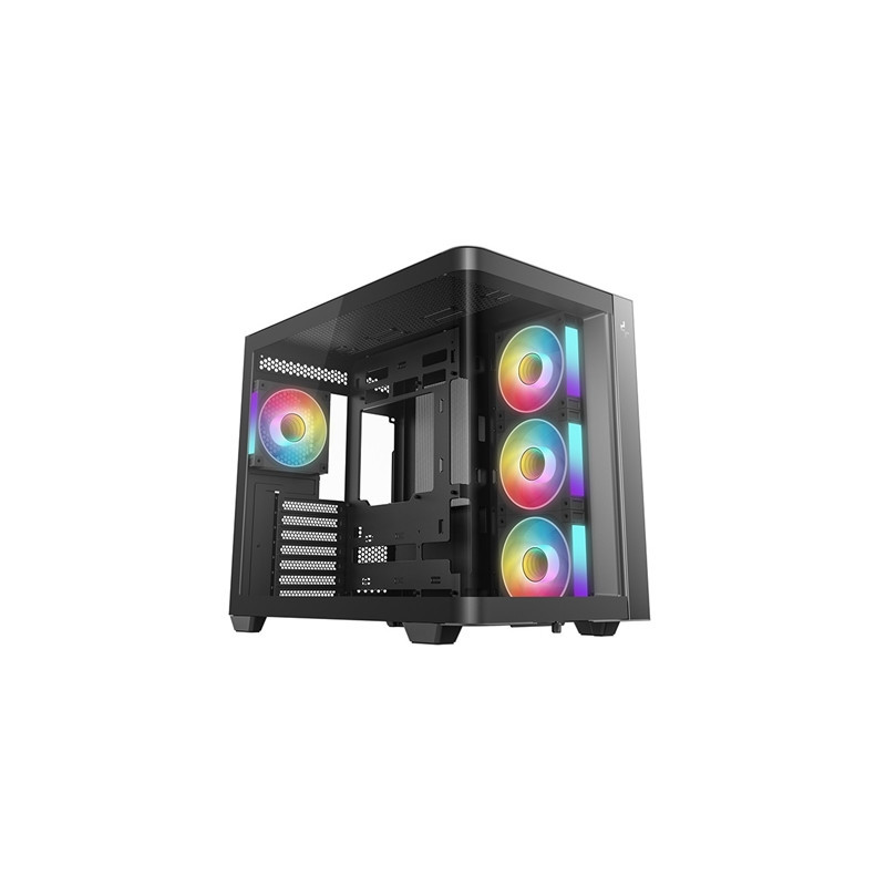 DeepCool CG530U 4F Case Black  Mid- Tower  2x USB 3.0  Tempered Glass Side Window Panel  ITX/Micro ATX/ATX