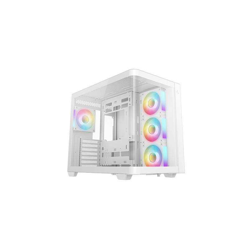 DeepCool CG530U 4F WH Case White  Mid- Tower  2x USB 3.0  Tempered Glass Side Window Panel  ITX/Micro ATX/ATX