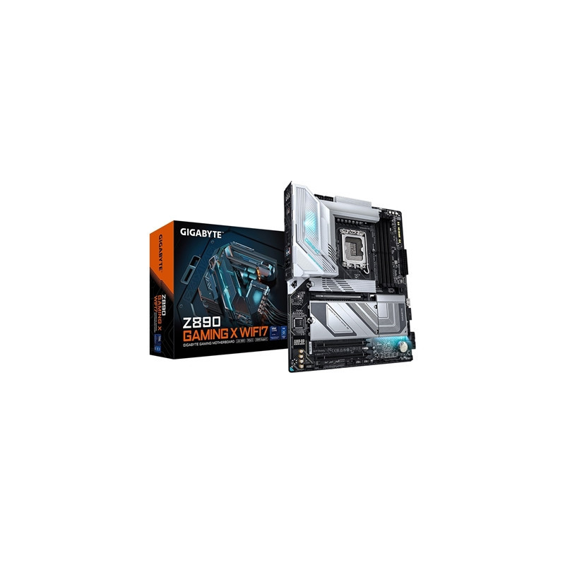 Gigabyte Z890 GAMING X WIFI7 Intel 1851 Socket Motherboard  ATX  4x DDR5 Slots  4x M.2 Sockets  2x USB-C Port  Fitted I/O Shield