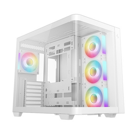 DeepCool CG530U 4F WH Case White  Mid- Tower  2x USB 3.0  Tempered Glass Side Window Panel  ITX/Micro ATX/ATX