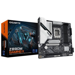 Gigabyte Z890M GAMING X Intel 1851 Socket Motherboard  Micro-ATX  4x DDR5 Slots  3x M.2 Sockets  1x USB-C Port  Fitted I/O Shiel