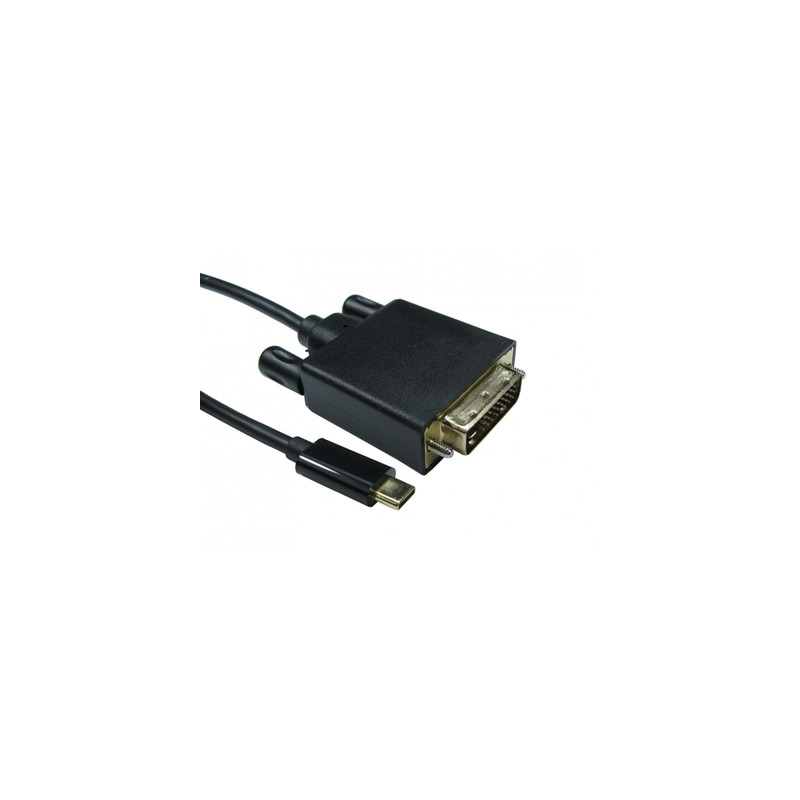 USB-C TO DVI 4K 30HZ 1 Meter Black Data Cable