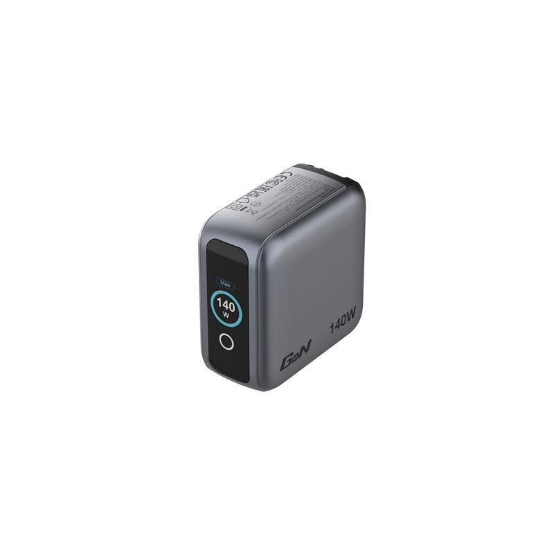 Verbatim Mini GaN Charger 140W With Display  140W 4-Port + 140W USB-C to USB-C Cable