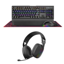Marvo Scorpion CM420-UK RGB Mechanical Keyboard  Mouse and Mouse Pad with HG9086W Bluetooth and Wired Tri-Mode Connection RGB St