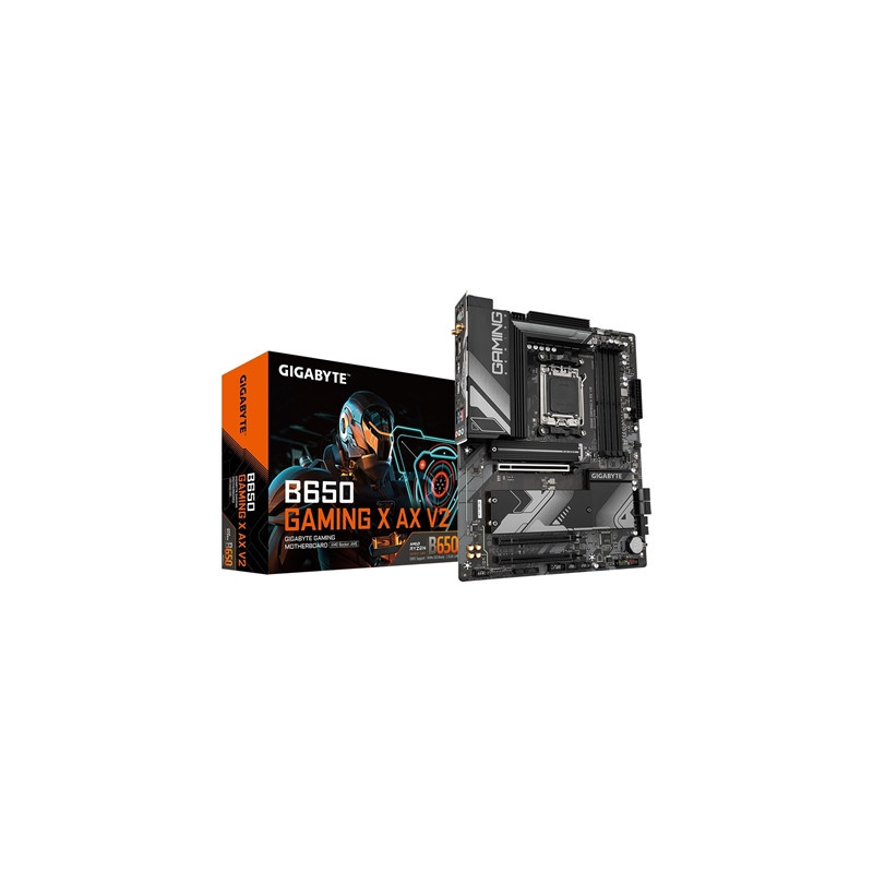 Gigabyte B650 GAMING X AX V2 AMD AM5 Socket Motherboard  ATX  4x DDR5 Slots  3x M.2 Sockets  Fitted I/O Shield  2.5GbE LAN  Wi-F
