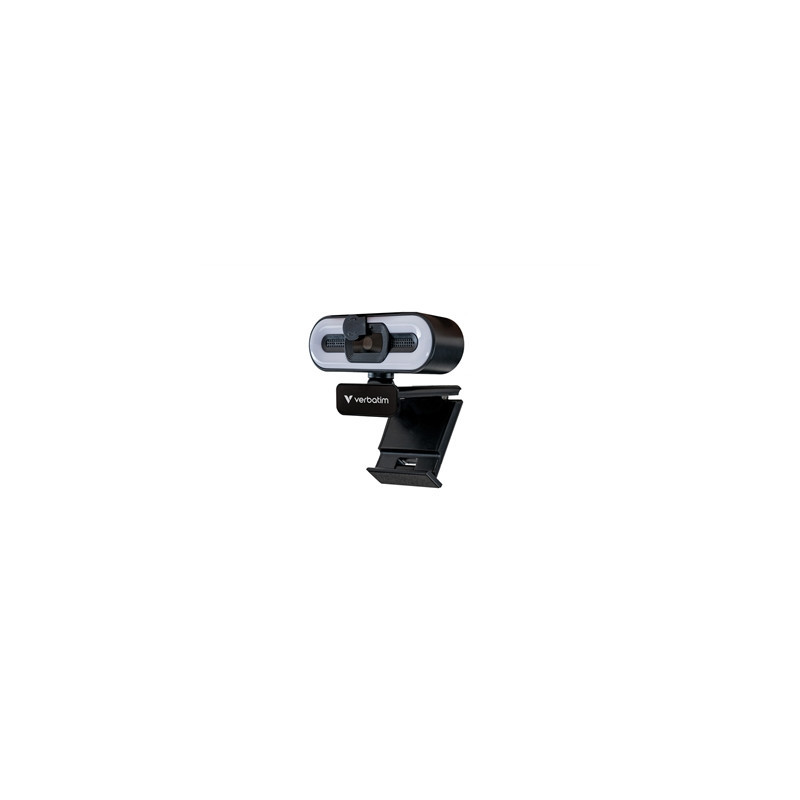 Verbatim AWC-02 Full HD 1080p Autofocus Webcam with Microphone and Light