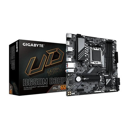Gigabyte B650M D3HP Ultra Durable AMD AM5 Socket Motherboard  Micro-ATX  4x DDR5 Slots  2x M.2 Sockets  2.5GbE LAN  2x DisplayPo