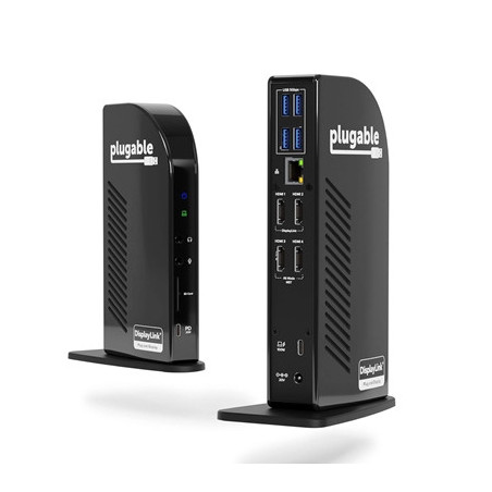 Plugable UD-3900C4 Quad Monitor 96W USB-C PD DisplayLink Certified Docking Station