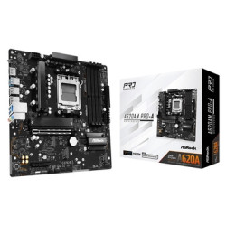 ASRock A620AM PRO-A AMD Socket AM5 Motherboard  4x DDR5 Slots  3x M.2 Socket  2.5GbE LAN  1x HDMI Port