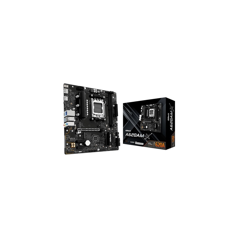 ASRock A620AM-X AMD Socket AM5 Motherboard  2x DDR5 Slots  2x M.2 Socket  2.5GbE LAN  1x HDMI Port / 1x Display Port