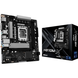 ASRock H810M-X Intel Socket 1851 Motherboard  2x DDR5 DIMM Slots  1x M.2 Socket  2.5G LAN  1x HDMI Port / 1x DisplayPort