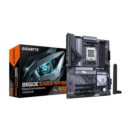Gigabyte B650E EAGLE WIFI6E AMD AM5 Socket Motherboard  ATX  4x DDR5 Slots  3x M.2 Socket  Fitted I/O Shield  2.5GbE LAN  Wi-Fi 