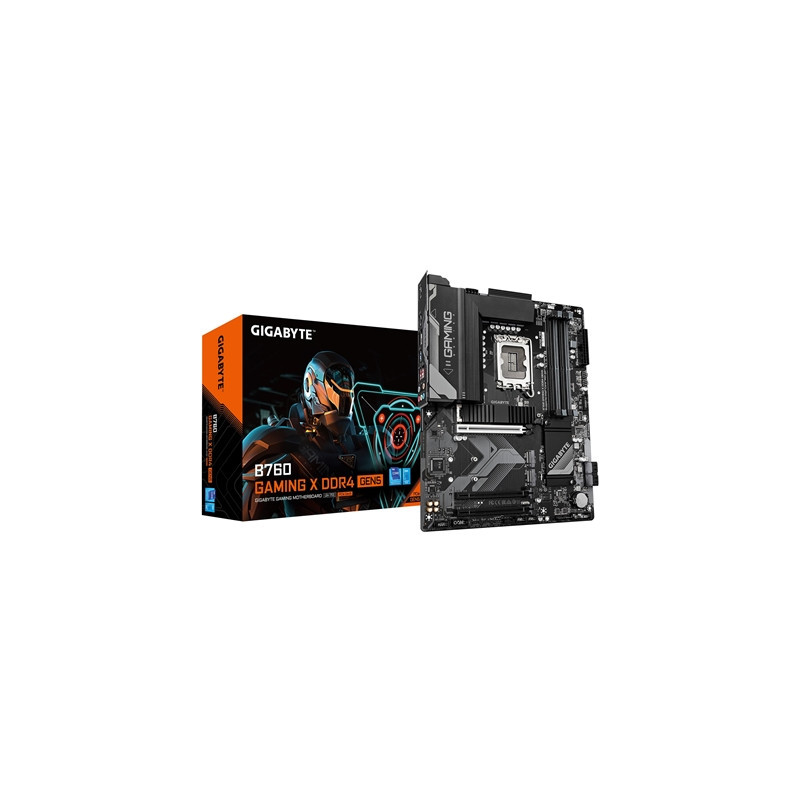 Gigabyte B760 GAMING X DDR4 GEN5 Intel 1700 Socket Motherboard  ATX  4x DDR4 Slots  3x M.2 Sockets  Fitted I/O Shield  2.5GbE LA