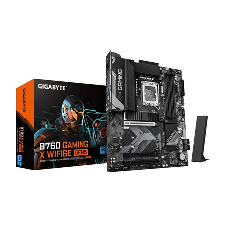 Gigabyte B760 GAMING X WIFI6E GEN5 Socket Motherboard  ATX  4x DDR5 Slots  3x M.2 Socket  2.5GbE LAN  Wi-Fi 6E  1x HDMI Port / 1