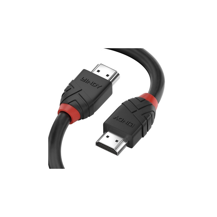 Lindy 36471 1m HDMI (M) 2.0 High Speed Black Line 4096x2160@60Hz Cable with Ethernet - Black