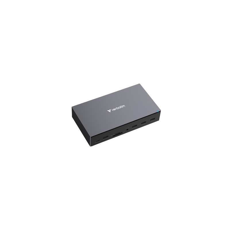 Verbatim USB-C PRO Docking Station 17 Port CDS-17  Supports Triple HDMI Outputs (up to 8K Resolution)  Dual DisplayPorts  Gigabi