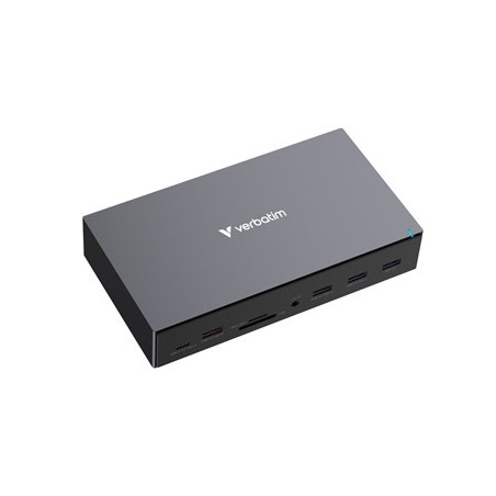 Verbatim USB-C PRO Docking Station 17 Port CDS-17  Supports Triple HDMI Outputs (up to 8K Resolution)  Dual DisplayPorts  Gigabi