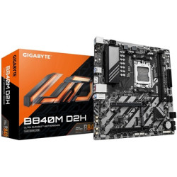 Gigabyte B840M D2H AMD AM5 Socket Motherboard  Micro-ATX  2x DDR5 Slots  2x M.2 Socket  2.5GbE LAN  1x HDMI Port