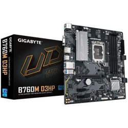 Gigabyte B760M D3HP Intel 1700 Socket Motherboard  Micro-ATX  4x DDR5 Slots  2x M.2 Sockets  1x USB-C Port  GbE LAN  1x D-Sub / 