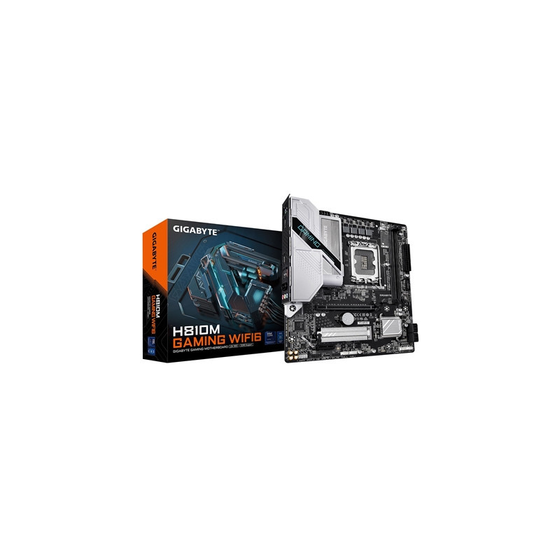 Gigabyte H810M GAMING WIFI6 Intel 1851 Socket Motherboard  Micro-ATX  2x DDR5 Slots  1x M.2 Socket  Fitted I/O Shield  2.5GbE LA