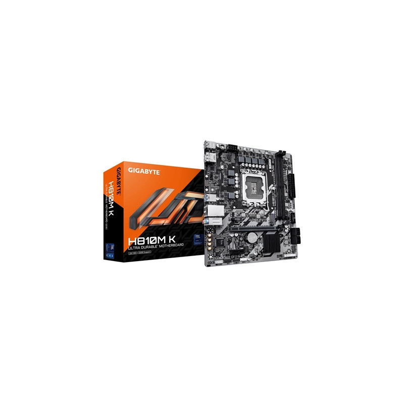 Gigabyte H810M K Intel 1851 Socket Motherboard  Micro ATX  2x DDR5 Slots  1x M.2 Socket  GbE LAN  1x DisplayPort / 1x HDMI Port