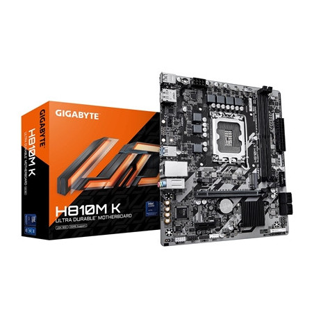 Gigabyte H810M K Intel 1851 Socket Motherboard  Micro ATX  2x DDR5 Slots  1x M.2 Socket  GbE LAN  1x DisplayPort / 1x HDMI Port