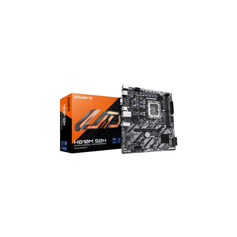 Gigabyte H810M S2H Intel 1851 Socket Motherboard  Micro-ATX  2x DDR5 Slots  1x M.2 Socket  GbE LAN  1x D-Sub / 1x DisplayPort / 
