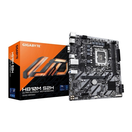 Gigabyte H810M S2H Intel 1851 Socket Motherboard  Micro-ATX  2x DDR5 Slots  1x M.2 Socket  GbE LAN  1x D-Sub / 1x DisplayPort / 