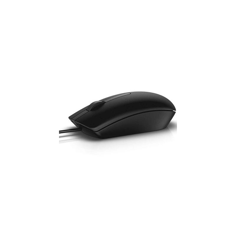 Dell MS116 Wired USB Mouse  2-Buttons  1000dpi and Optical Tracking  Ambidextrous Design for PC  Mac and Laptop  Black
