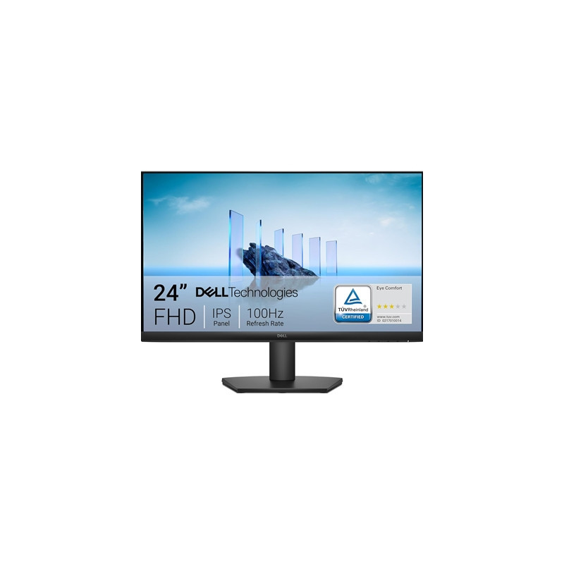 Dell 24 Monitor DELL-SE2425HM  Full HD (1920x1080)  100Hz  IPS  5ms  VESA (100x100mm)  HDMI  VGA  3 Year Warranty  Black