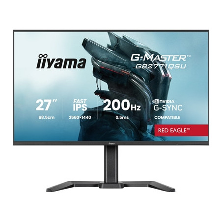 iiyama G-Master Red Eagle gaming monitor GB2771QSU-B1 27“ Black  Height Adjustable  QHD Resolution  Ultra Slim Bezel  IPS  200Hz