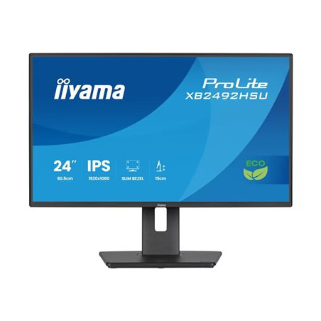 Iiyama ProLite 24-Inch 120Hz Full HD IPS Height Adjustable Monitor with Slim Bezel  HDMI  DisplayPort & USB Hub