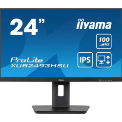 iiyama PROLITE XUB2493HSU-B7 24 Inch IPS Monitor  Full HD  1ms  100Hz  USB Hub x 2  HDMI  DisplayPort  Speakers  Black  Internal