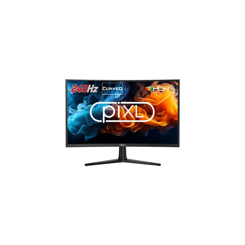 piXL PX27CC301B 27 Inch 240Hz HDR 10+ Full HD Curved Gaming Monitor with 1920 x 1080 Resolution  1ms Response Time  HDR 10+  Dis