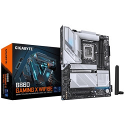 Gigabyte B860 GAMING X WIFI6E Intel 1851 Socket Motherboard  ATX  4x DDR5 Slots  3x M.2 Sockets  Fitted I/O Shield  2.5GbE LAN  