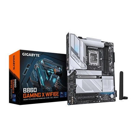 Gigabyte B860 GAMING X WIFI6E Intel 1851 Socket Motherboard  ATX  4x DDR5 Slots  3x M.2 Sockets  Fitted I/O Shield  2.5GbE LAN  
