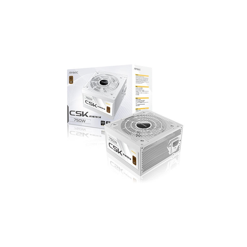 Antec CSK DC 750W White PSU  80+ Bronze  Fully Wired  Antec's 5-year warranty