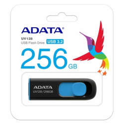 Adata DashDrive UV128 256GB USB 3.0 Flash Drive  Black and Blue