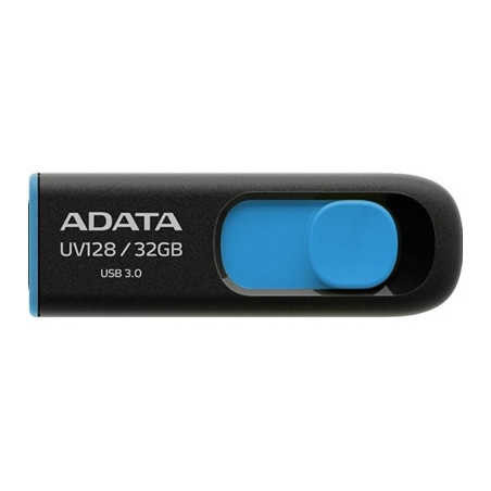 Adata UV128 32GB USB 3.2 Gen 1 Flash Drive  Black and Blue