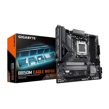 Gigabyte B850M Eagle WIFI6E AMD AM5 Socket Motherboard  Micro ATX  4x DDR5 Slots  2x M.2 Sockets  Fitted I/O Shield  2.5GbE LAN 
