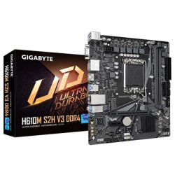 Gigabyte H610M S2H V3 DDR4 Ultra Durable Intel 1700 Socket Motherboard  Micro-ATX  2x DDR4 Slots  1x M.2 Socket  GbE LAN  1x D-S