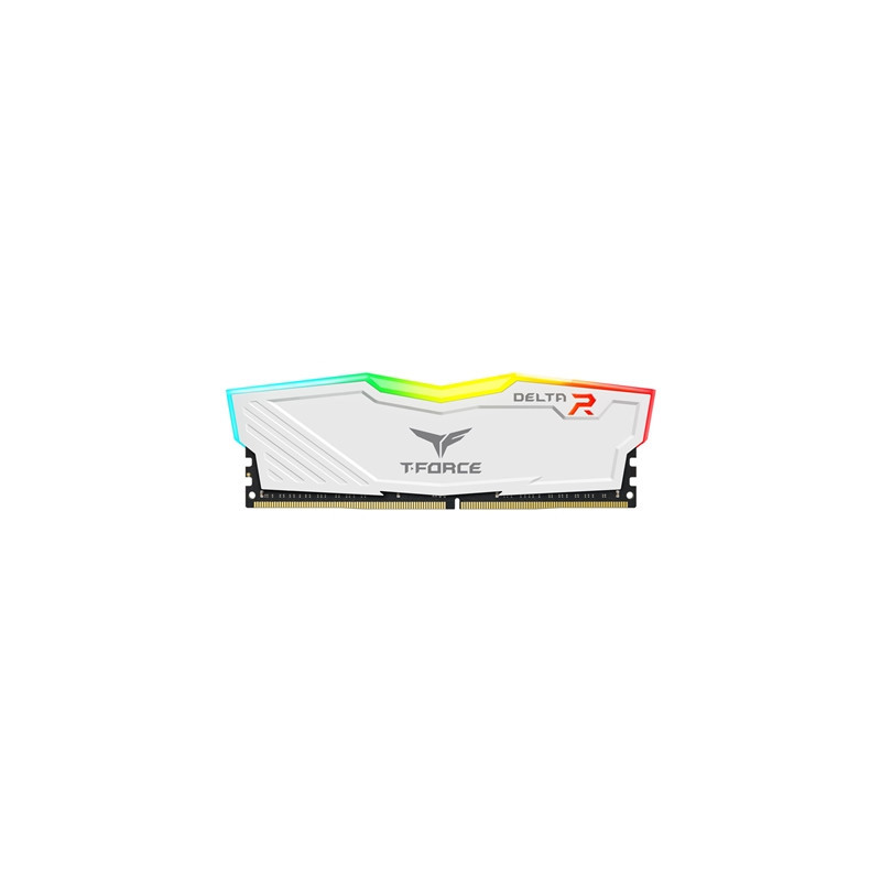 TEAM DELTA 16GB DESKTOP MEMORY  RGB  DDR4  3200MHZ  CL16   WHITE