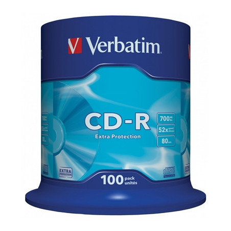 Verbatim CD-R 52X 700MB 100 Pack Spindle Datalife Plus