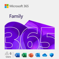 Microsoft 365 Family Medialess Latest Version - 1 Year Subscription 6 Users  up to 5 devices  - Electronic Download ESD